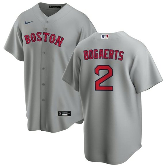 Men's Boston Red Sox #2 Xander Bogaerts Grey Cool Base Stitched Jersey Men's Boston Red Sox #2 Xander Bogaerts Grey Cool Base Stitched Jersey